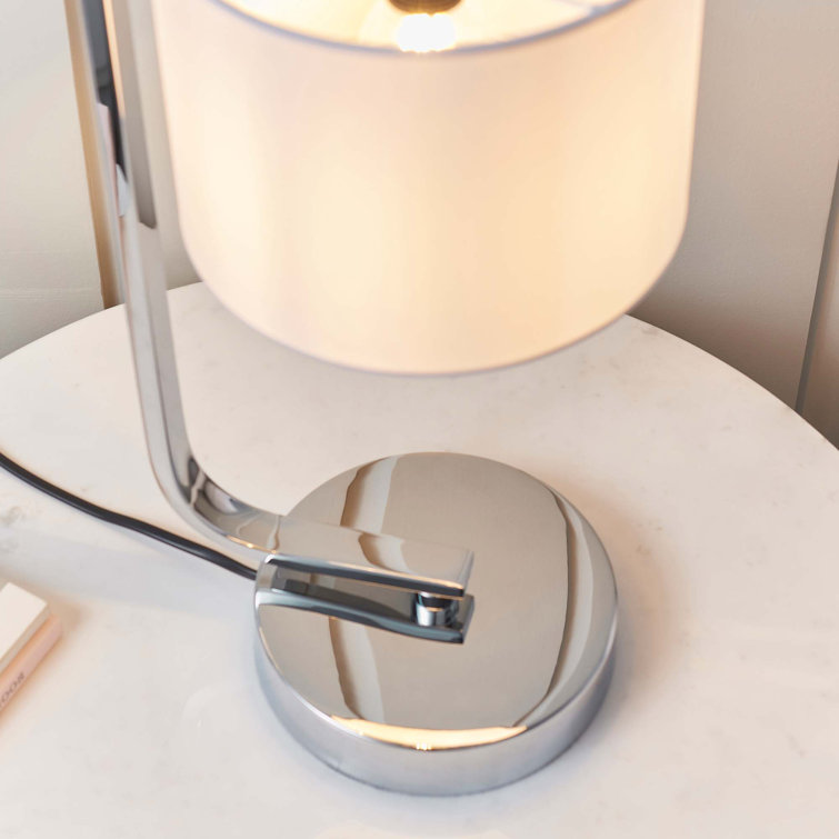 Metro Lane Privett 41.5Cm Chrome Table Lamp Set Wayfair.co.uk